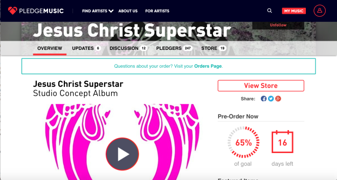 Jesus Christ Superstar Project on PledgeMusic.com